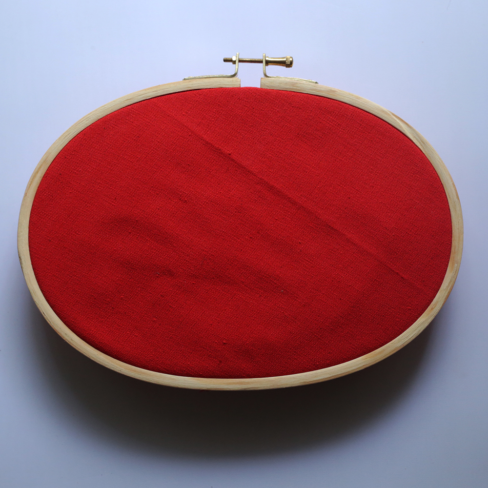 Casement Embroidery Fabric Red