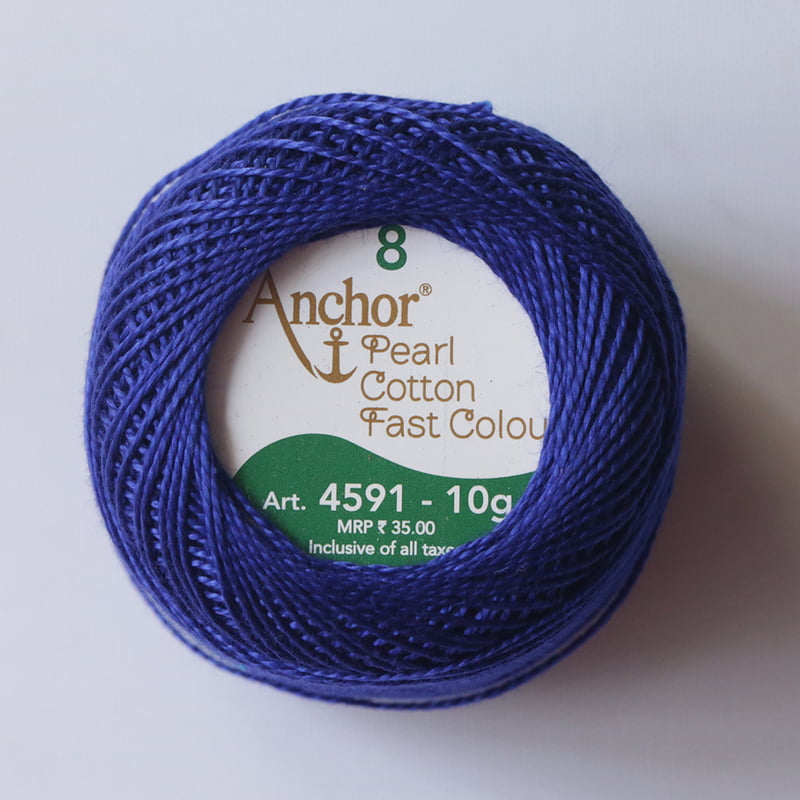 Threadart Pearl Cotton Thread - 75yd - Color 676 - LT Old Gold - 40 Colors Available