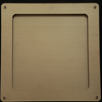 Embroidery Display Frame Veneer Rounded Square Cream 8"