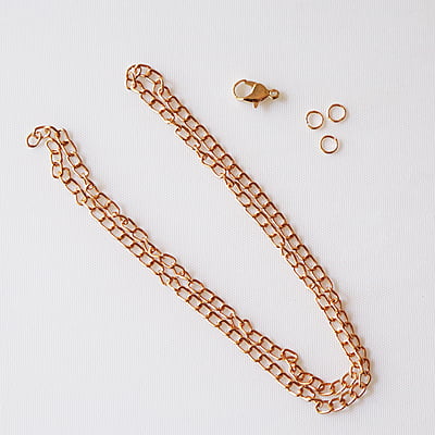 Chain Modal Two Rose Gold Small
