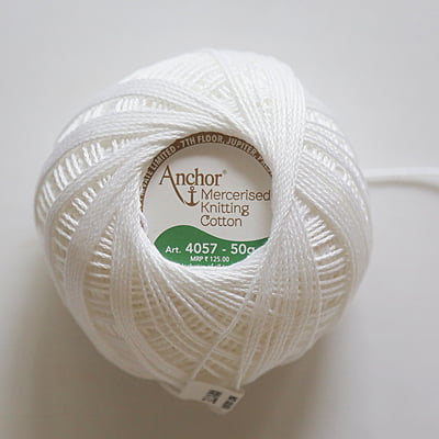 Anchor Mercer Knitting Cotton White