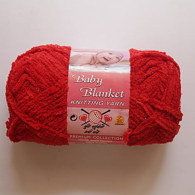 Baby Blanket Yarn Red