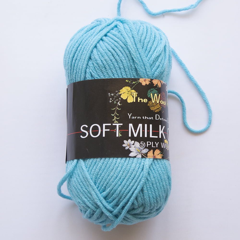 Buy, 5 Ply Soft Milk Cotton Yarn for Amigurumi, Crochet, Knitting, Punch Needling