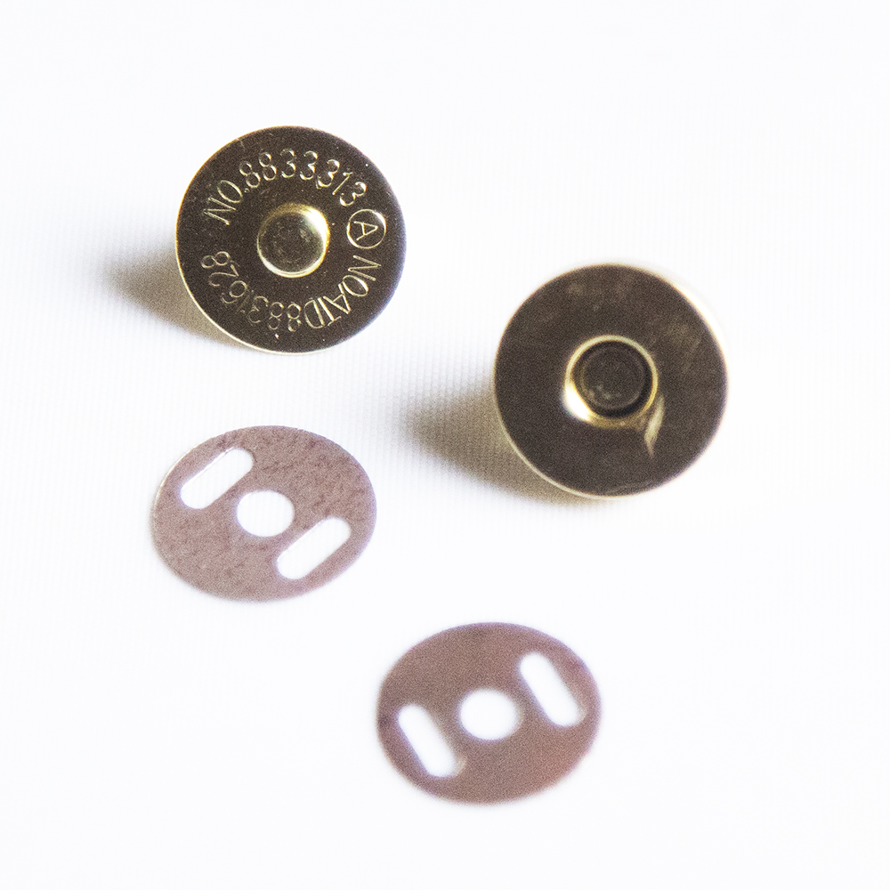 Bag Magnetic Button With Pin Gold