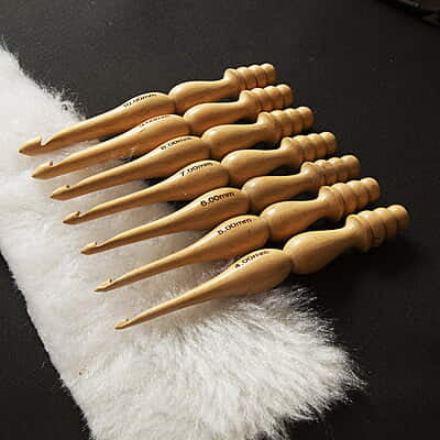 Wooden Crochet Hooks  Modal 102 Set of 7
