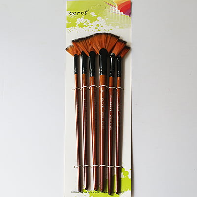 Corot Artist Brush Fan Set of 6