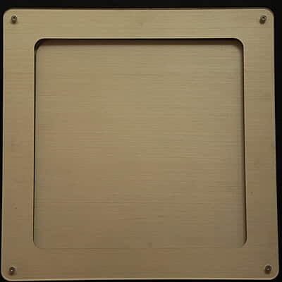Embroidery Display Frame Veneer Rounded Square Cream 8"
