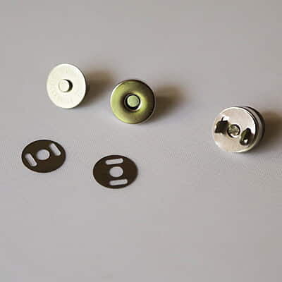 Bag Magnetic Button With Pin Chrome Silver Bag Magnetic Button With Pin Chrome Silver