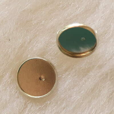 Circle Brooch Bezel  Chrome Silver
