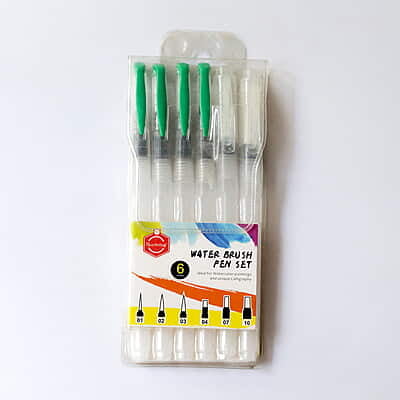 Water Color Brush Pen Set of 6