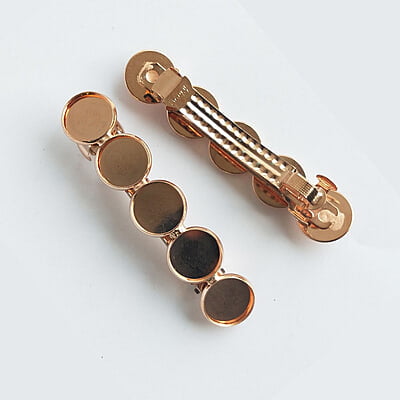 Hair Clip Barrette Bezel 12 mm Hair Clip Barrette Bezel 12 mm