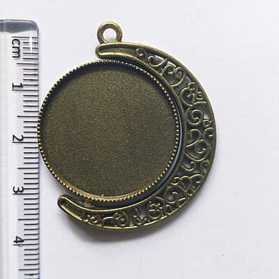Rotating Double Side Round Pendant Bronze Big Rotating Double Side Round Pendant Bronze Big