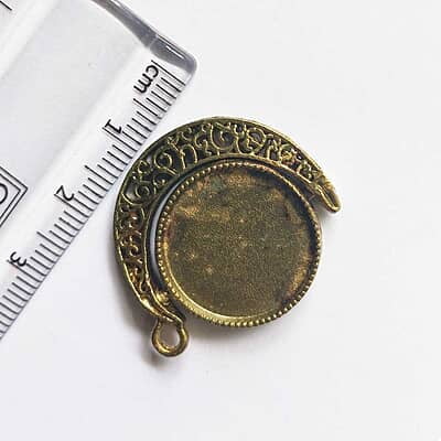 Rotating Double Side Round Pendant Bronze Small Rotating Double Side Round Pendant Bronze Small