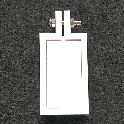 Mini Hoop Rectangle White Big Mini Hoop Rectangle White Big