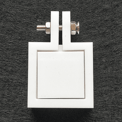 Mini Hoop Square White Small Mini Hoop Square White Small