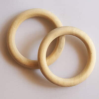 Unpolished  Ring Neem Wood 7 cm
