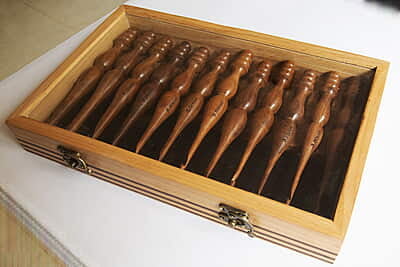 Wooden Crochet Hooks Set in Box Wooden Crochet Hooks Set in Box