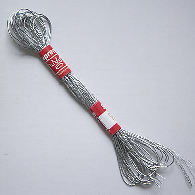 Vardha Embroidery Thread Metallic Silver
