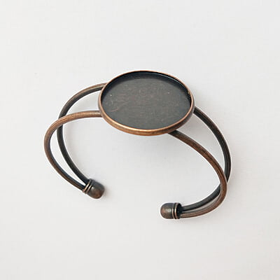 Bracelet Bezel Round Antique Copper 25 mm Bracelet Bezel Round Antique Copper 25 mm