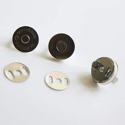 Bag Magnetic Button With Pin Chrome Silver Bag Magnetic Button With Pin Chrome Silver
