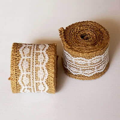 Jute Burlap With Lace Jute Burlap With Lace