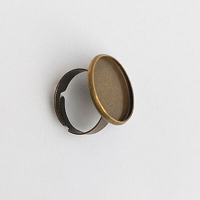 Finger Ring Antique Bronze 18 mm Finger Ring Antique Bronze 18 mm