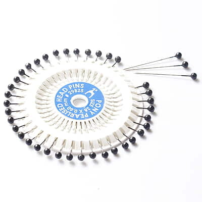 Pony Pearl Head Pin Black Pony Pearl Head Pin Black