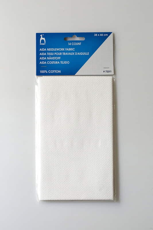 Pony Aida Fabric 38 x 46 cm White 18C Pony Aida Fabric 38 x 46 cm White 18C