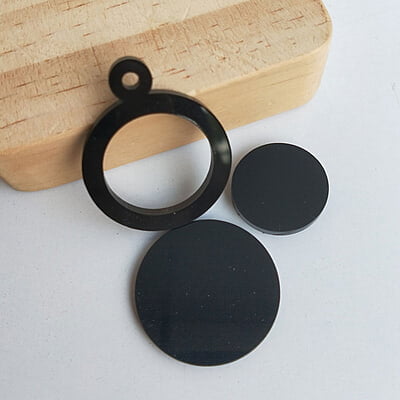 Mini Hoop Circle Black 3 cm