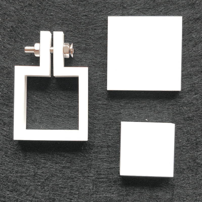 Mini Hoop Square White Small Mini Hoop Square White Small
