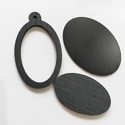 Mini Hoop Ellipse Veneer Black Mini Hoop Ellipse Veneer Black