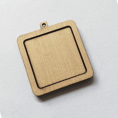 Mini Hoop Rounded Square Veneer Cream Mini Hoop Rounded Square Veneer Cream