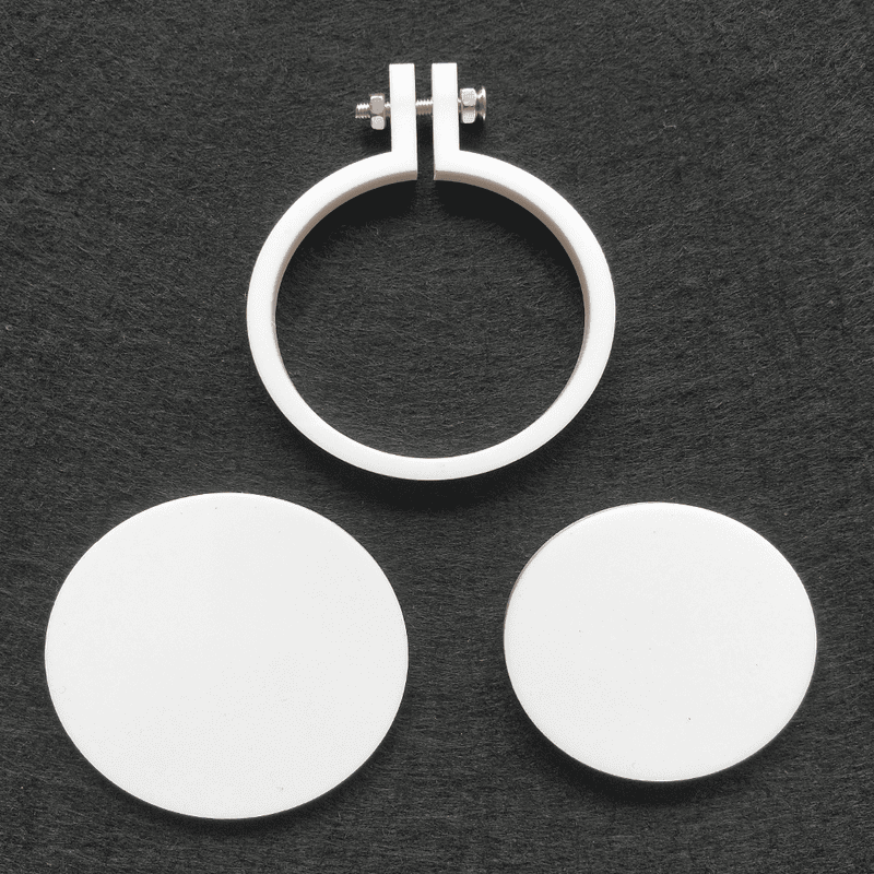 Mini Hoop Circle With Screw White Big Mini Hoop Circle With Screw White Big