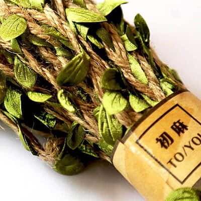 Leaf Jute Lace Green 10 M Leaf Jute Lace Green 10 M