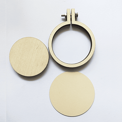 Mini Hoop Circle With Screw Veneer 5.5 cm Mini Hoop Circle With Screw Veneer 5.5 cm