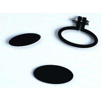 Mini Hoop Horizontal  Oval Black Small