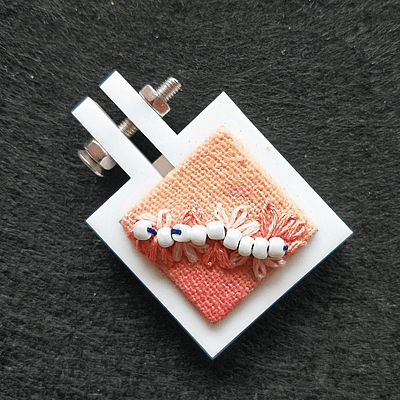 Mini Hoop Square White Small Mini Hoop Square White Small