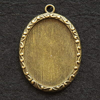 8 Rectangular Frame Pendant Blanks – Antique Bronze Pewter For DIY Resin & Pressed Flowers
