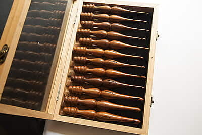 Wooden Crochet Hooks Set in Box Wooden Crochet Hooks Set in Box