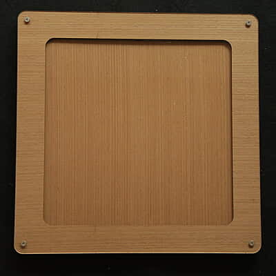 Embroidery Display Frame Veneer Rounded Square Brown 8"