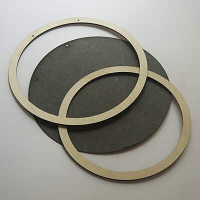 Embroidery Display Frame Veneer Circle Standard Cream 8" Embroidery Display Frame Veneer Circle Standard Cream 8"