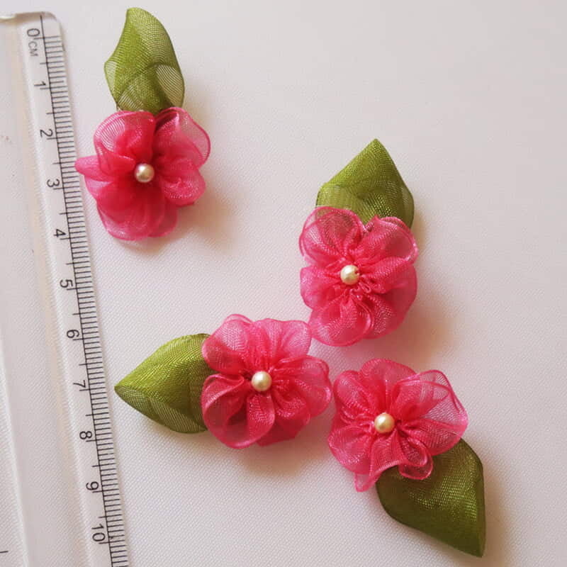 Buy Online Organza Ribbon Flower | Dress designing | Craft | Decoration ...