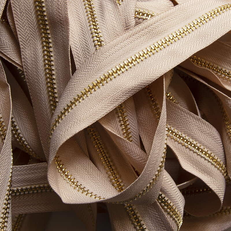 Bag Zip With Golden Teeth Bag Zip With Golden Teeth