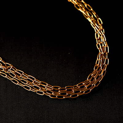 Chain Modal Three Antique Gold