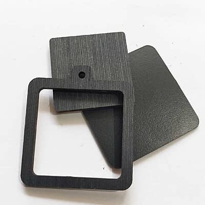 Mini Hoop Rounded Square Veneer Black Mini Hoop Rounded Square Veneer Black
