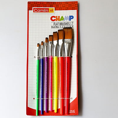 Camlin Flat Brush Champ Set of 7 Camlin Flat Brush Champ Set of 7