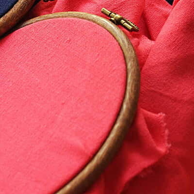 Casement Embroidery Fabric Punch Pink Casement Embroidery Fabric Punch Pink