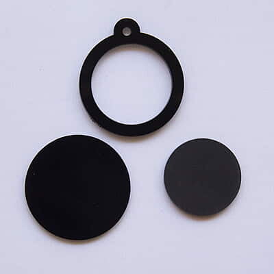 Mini Hoop Circle Black 4cm