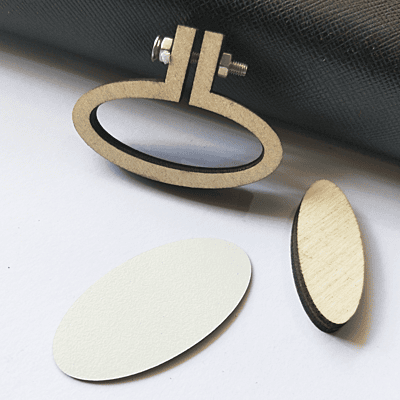 Mini Hoop Horizontal  Oval Veneer Small