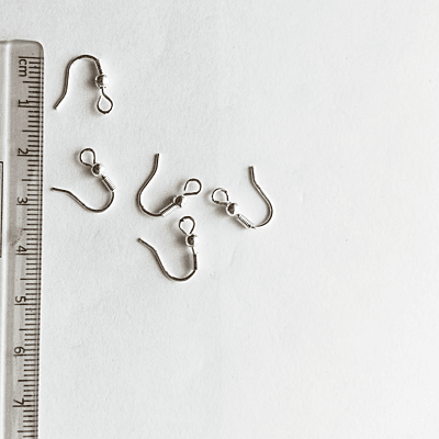Earring Hook 1 cm-Silver-Silver Earring Hook 1 cm-Silver-Silver